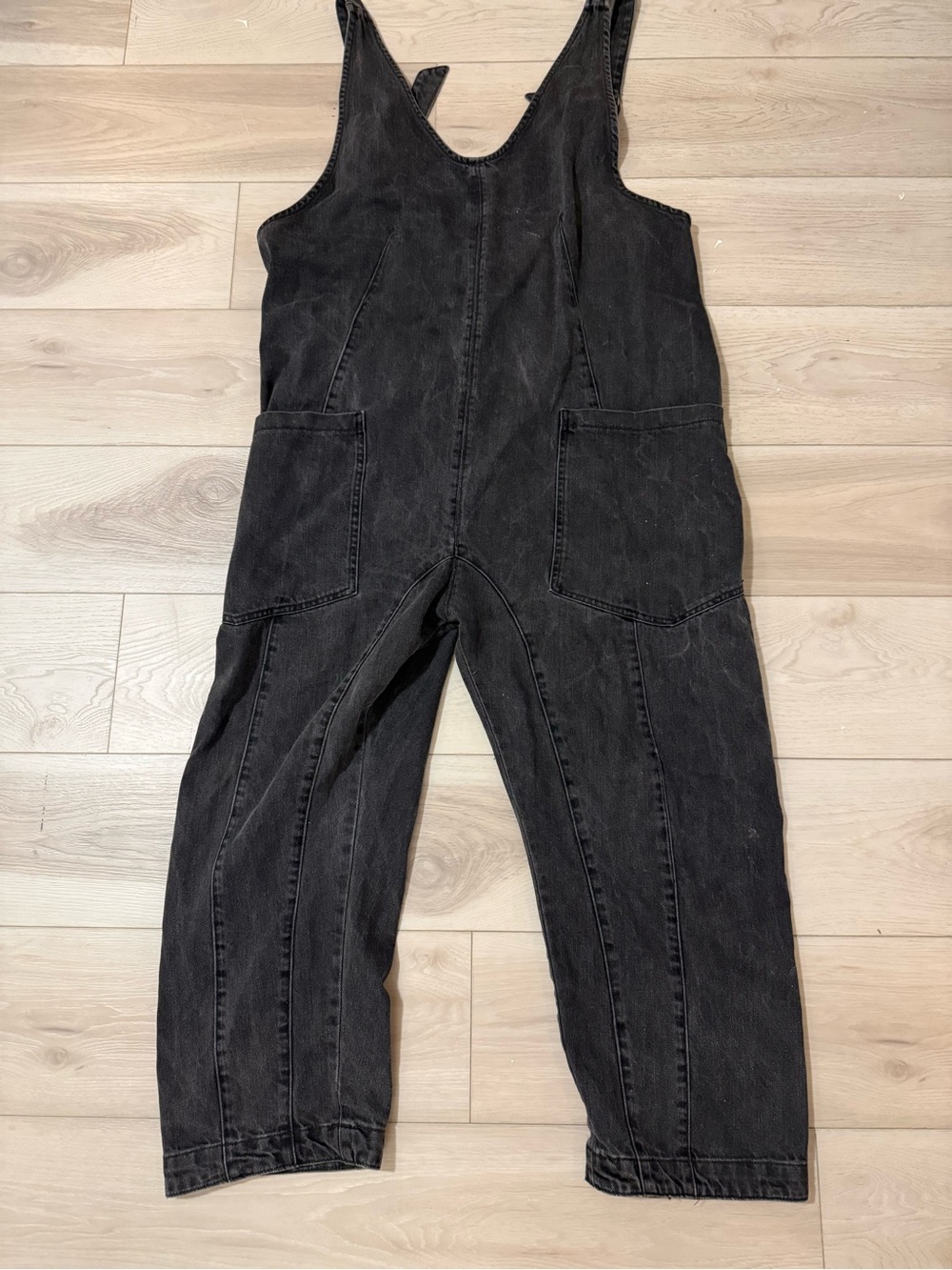 Free People Women’s High Roller Jumpsuit Jeans - Mineral Black Denim - Picture 8 of 16
